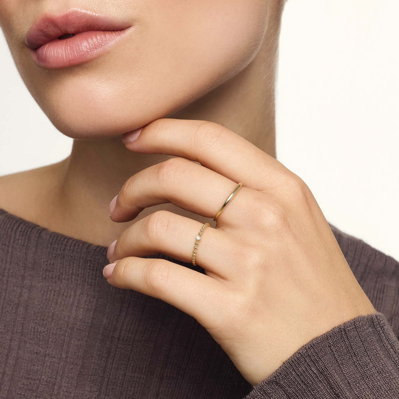 Emma - Gold Slim Dome Ring
