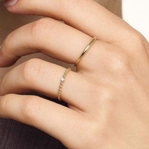 Emma - Gold Slim Dome Ring