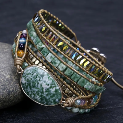 Nature's Embrace Gemstone Wrap Bracelet