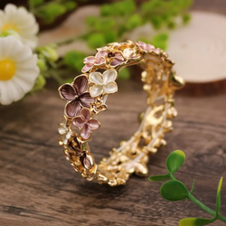 Radiant Harmony Gold Blossom Bracelet