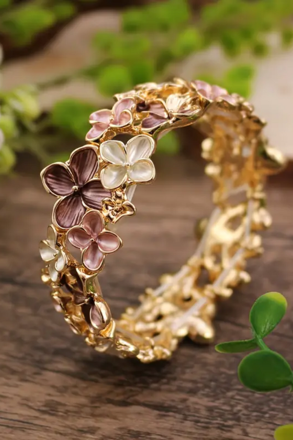 Radiant Harmony Gold Blossom Bracelet