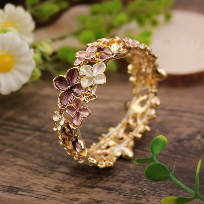 Radiant Harmony Gold Blossom Bracelet