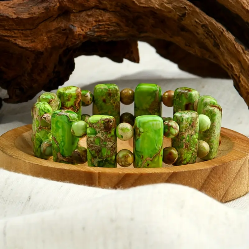 Vitality Bracelet with Green Jasper
