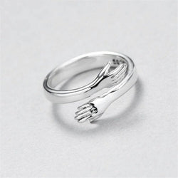 Christina - Adjustable Silver Embrace Ring