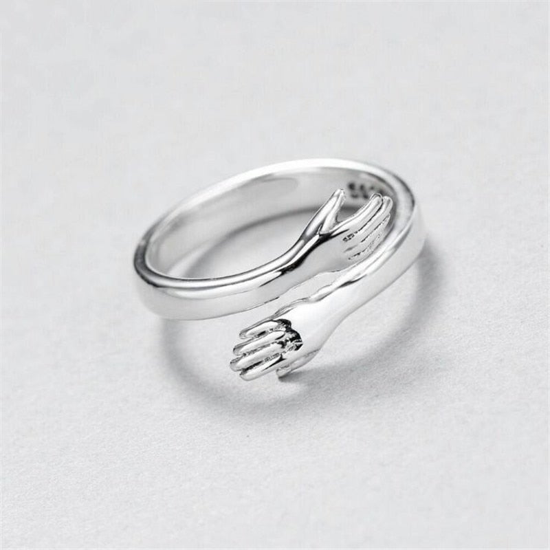 Christina - Adjustable Silver Embrace Ring