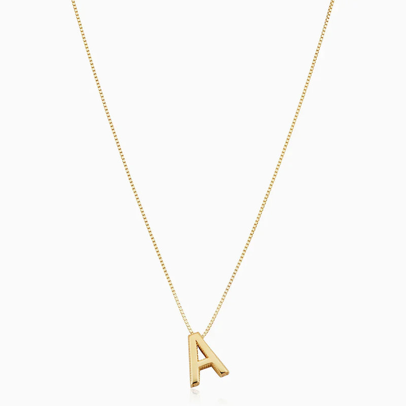 Ada - Gold Initial Necklace - Love Letter Design