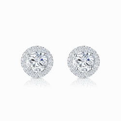 Zara - Elegant White Gold Earrings for Women