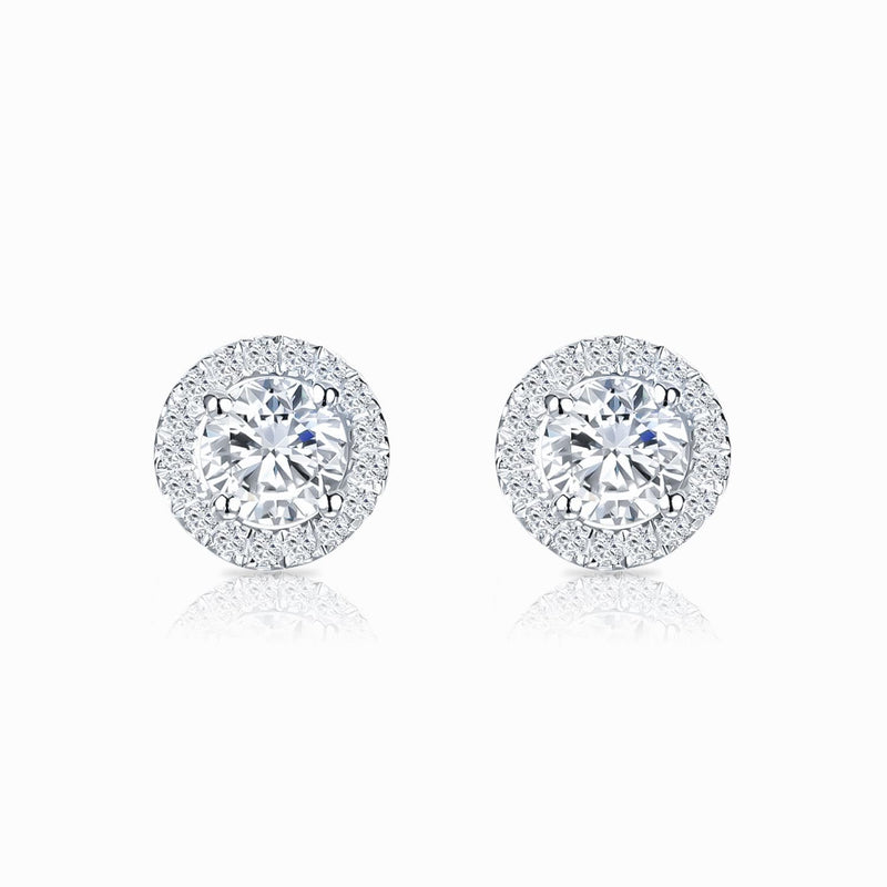 Zara - Elegant White Gold Earrings for Women