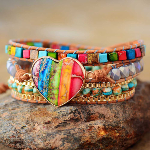 Jasper Chakra Healing Love Bracelet