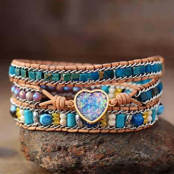 Passionate Opal Heart Bracelet