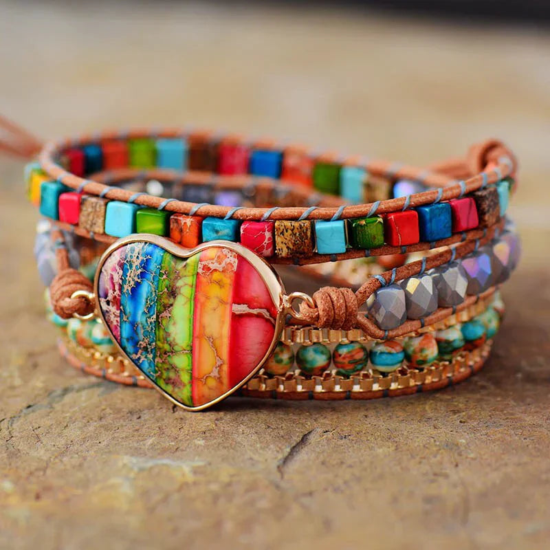Jasper Chakra Healing Love Bracelet