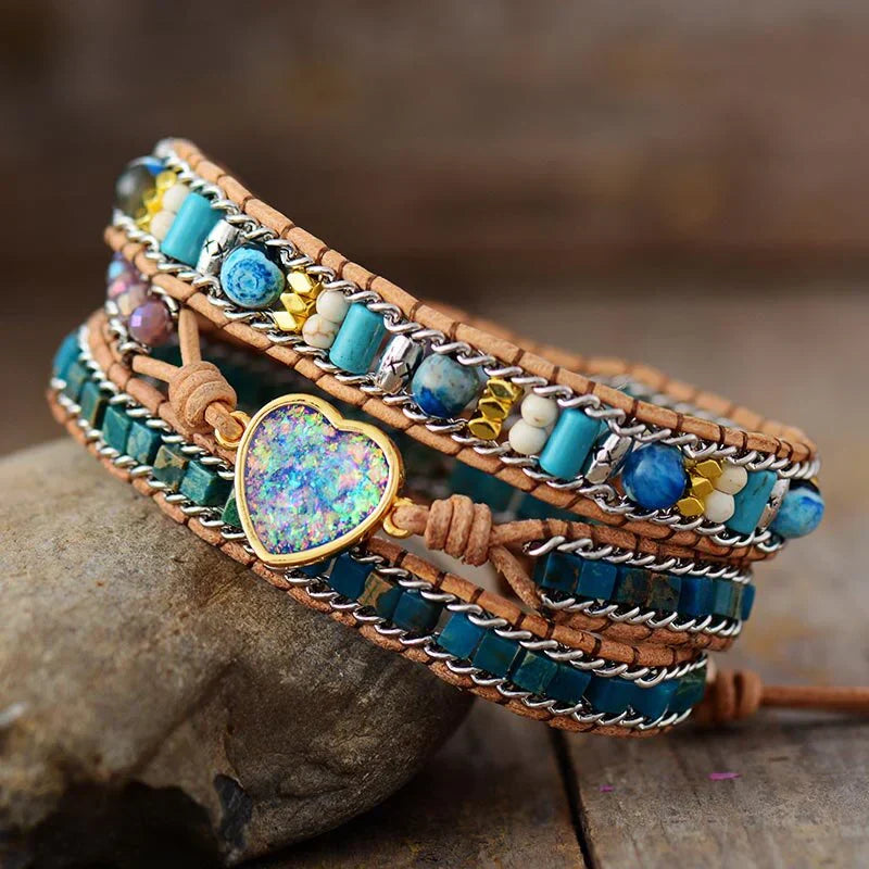 Passionate Opal Heart Bracelet