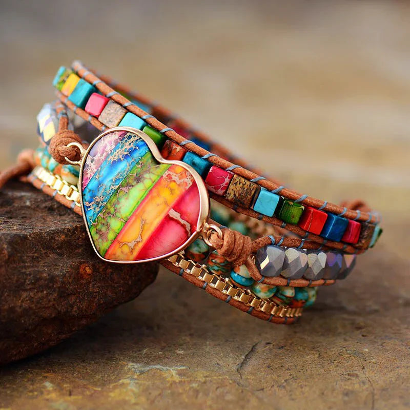 Jasper Chakra Healing Love Bracelet