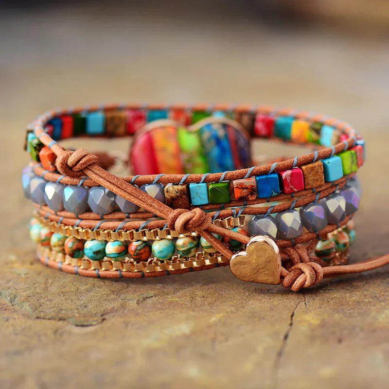 Jasper Chakra Healing Love Bracelet