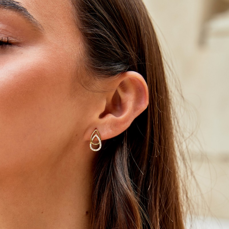 Aria - Teardrop Link Earrings