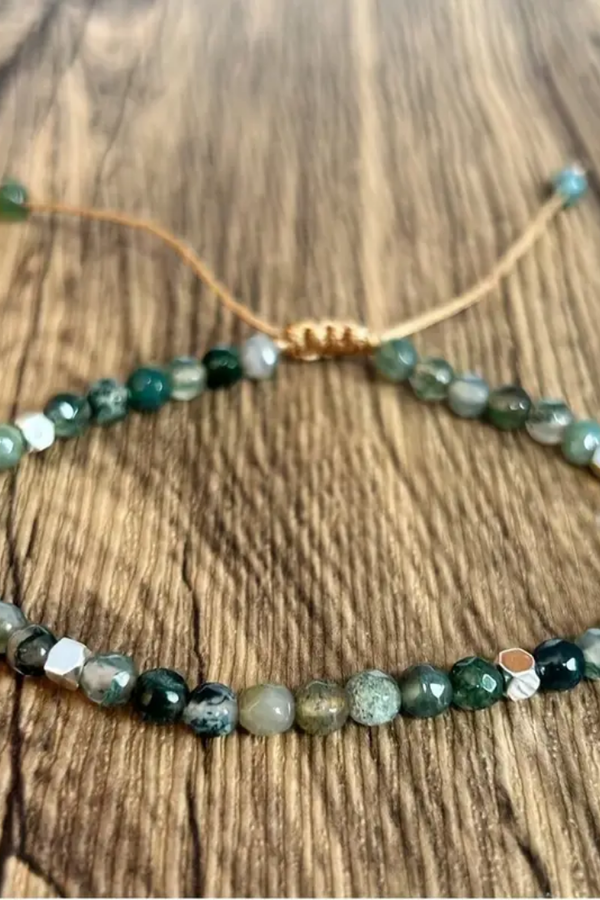Serenity Bracelet with Moss Agate