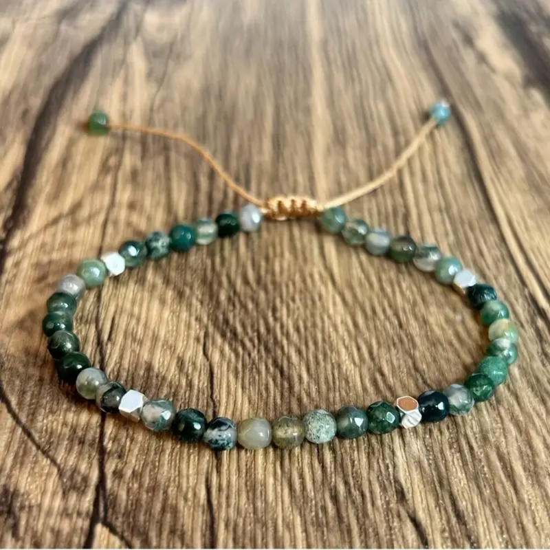 Serenity Bracelet with Moss Agate