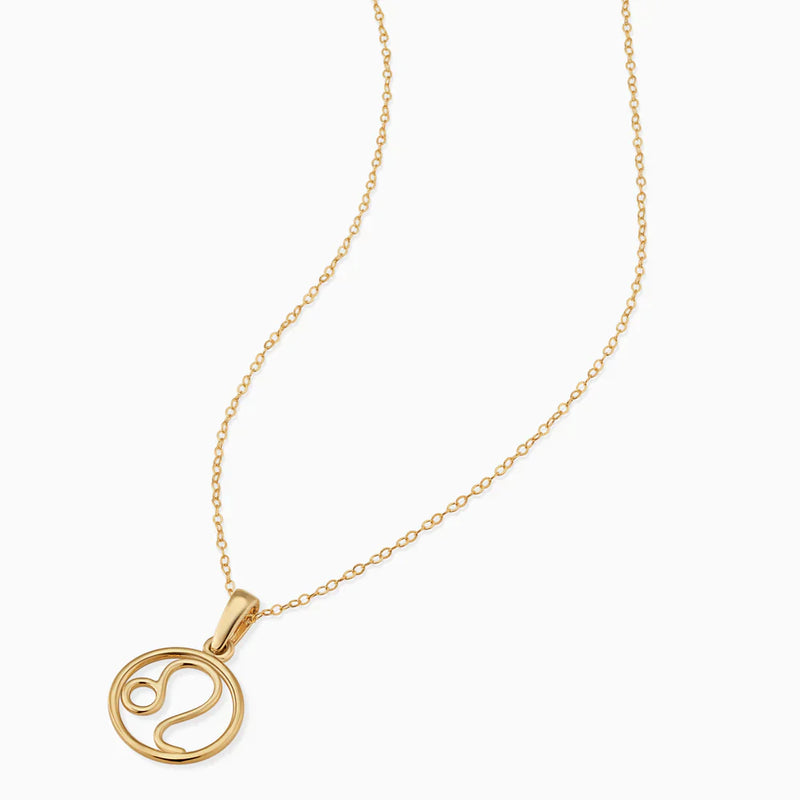 Gold Zodiac Sign Pendant Necklace