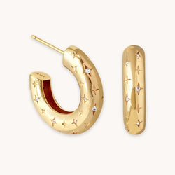 Alice - Gold Cosmic Hoop Earrings