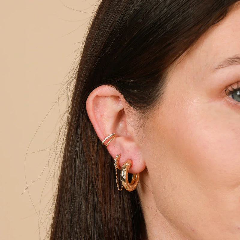 Alice - Gold Cosmic Hoop Earrings