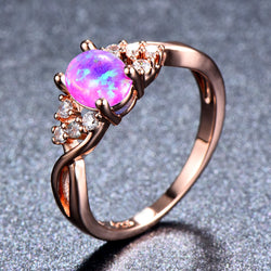 Sylva Moonhart Rose Gold Purple Ring