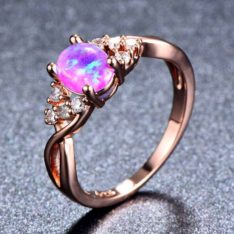 Sylva - Moonhart Rose Gold White Ring
