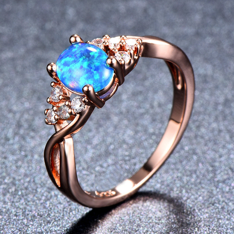 Sylva - Moonhart Rose Gold White Ring