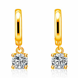 Aurora - Gold Square Drop Earrings
