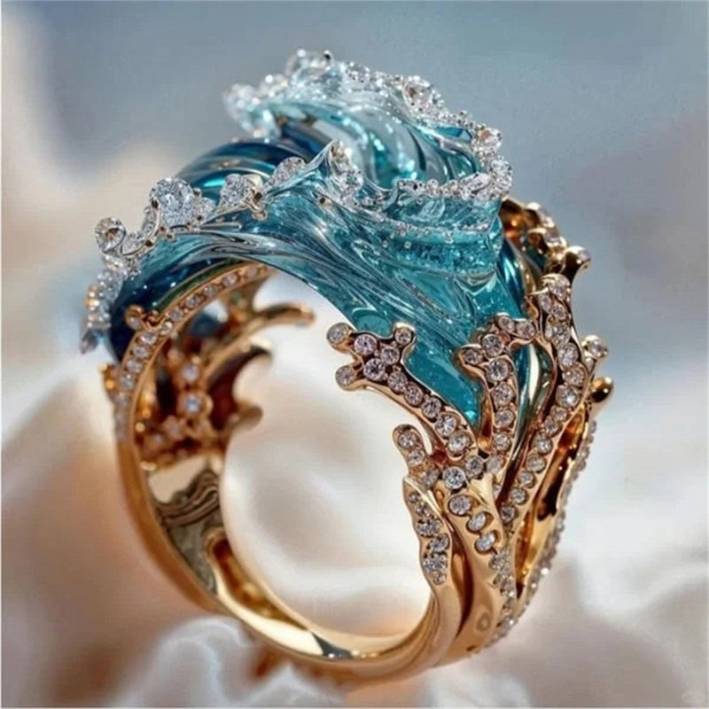 Serenity - Ocean-Inspired Vow Ring