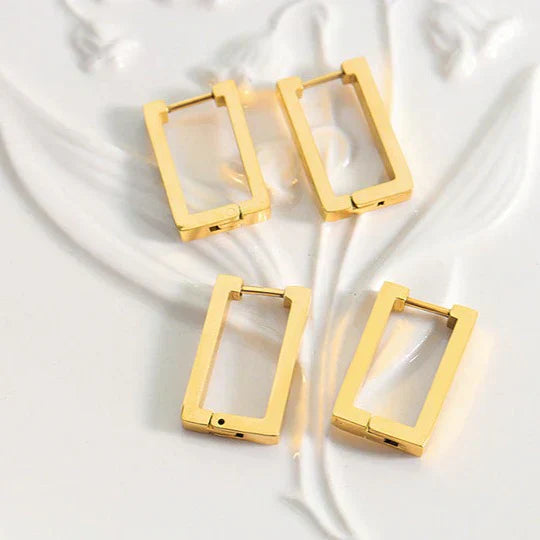 Alexandra - Gold Geometric Terrafin Earrings