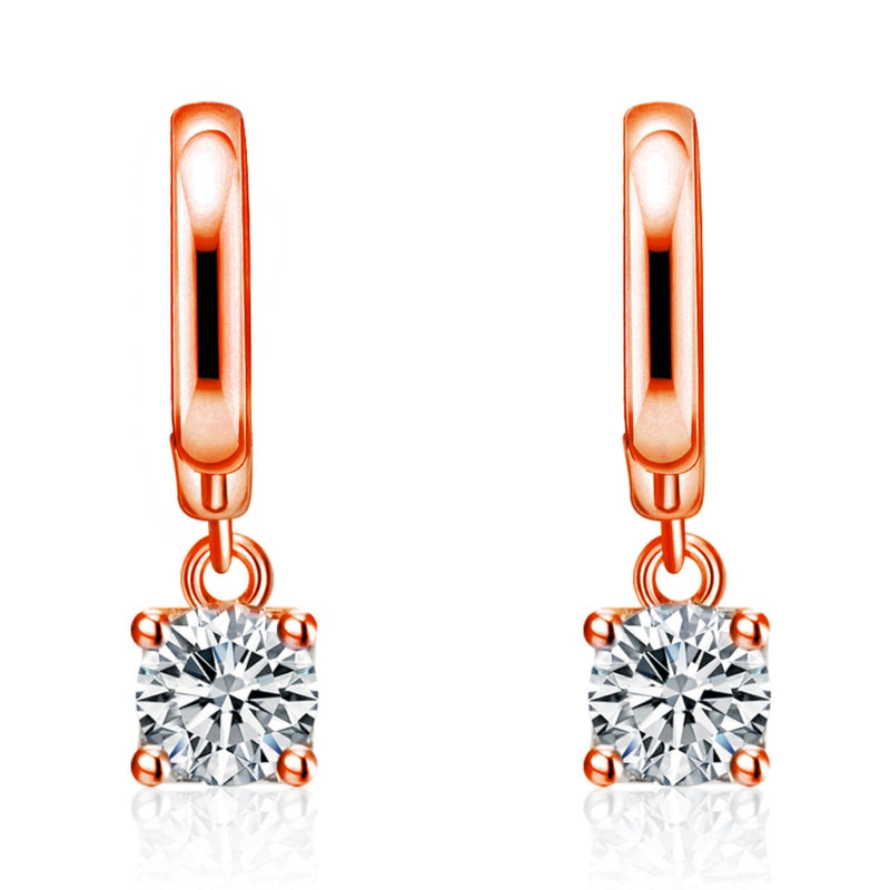 Rose - Gold Aurora Square Drop Earrings
