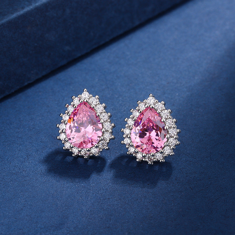 Aria - Pink Teardrop Jewelry Set