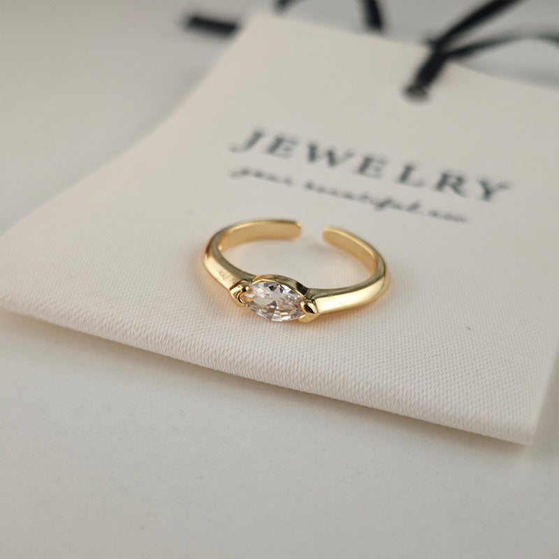 Aya Gold Sterling Silver Ring