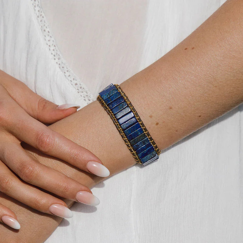Powerful Lapis Lazuli Shield Bracelet