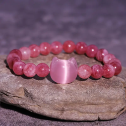 Charming Pink Cat Bracelet