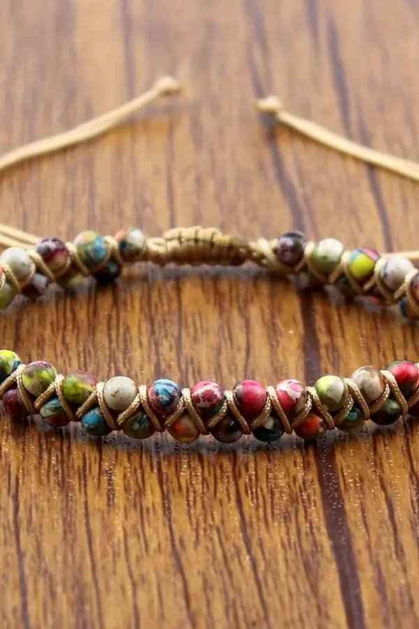 Vibrant Rainbow Jasper Healing Bracelet
