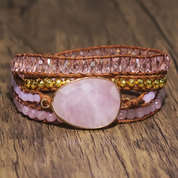 Radiant Rose Quartz Wrap Bracelet