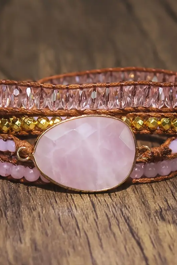 Radiant Rose Quartz Wrap Bracelet