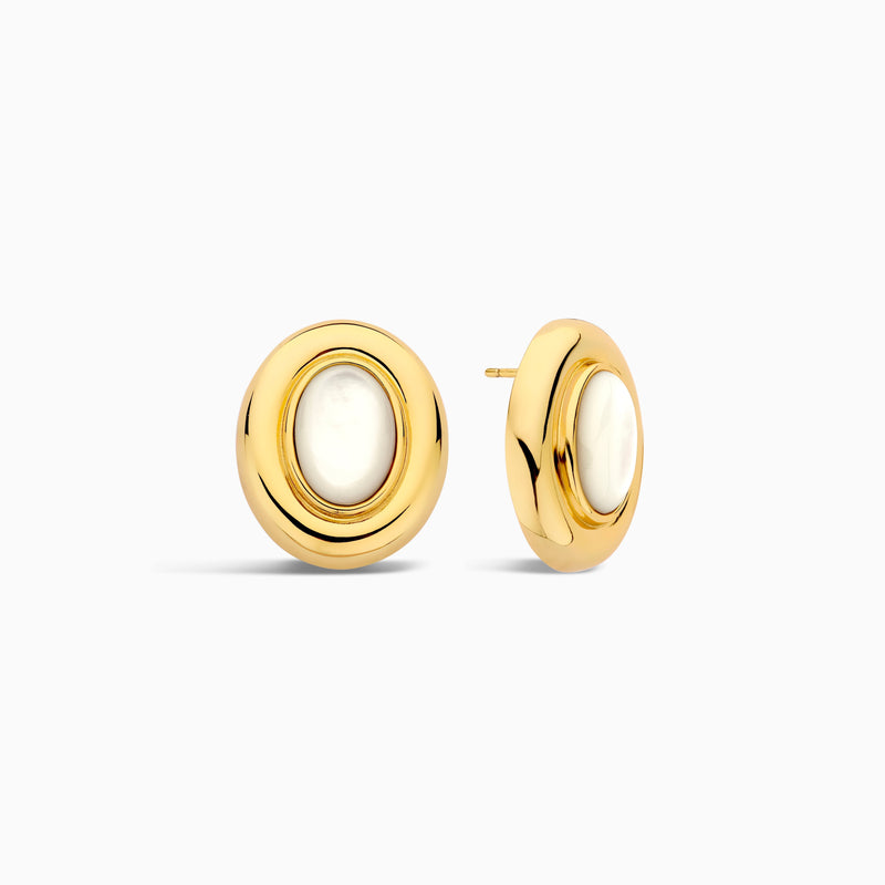 Giselle - Gold Pearl Earrings