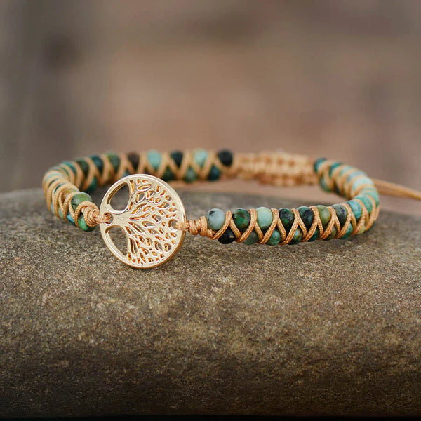 Tree of Life Bracelet with African Turquoise