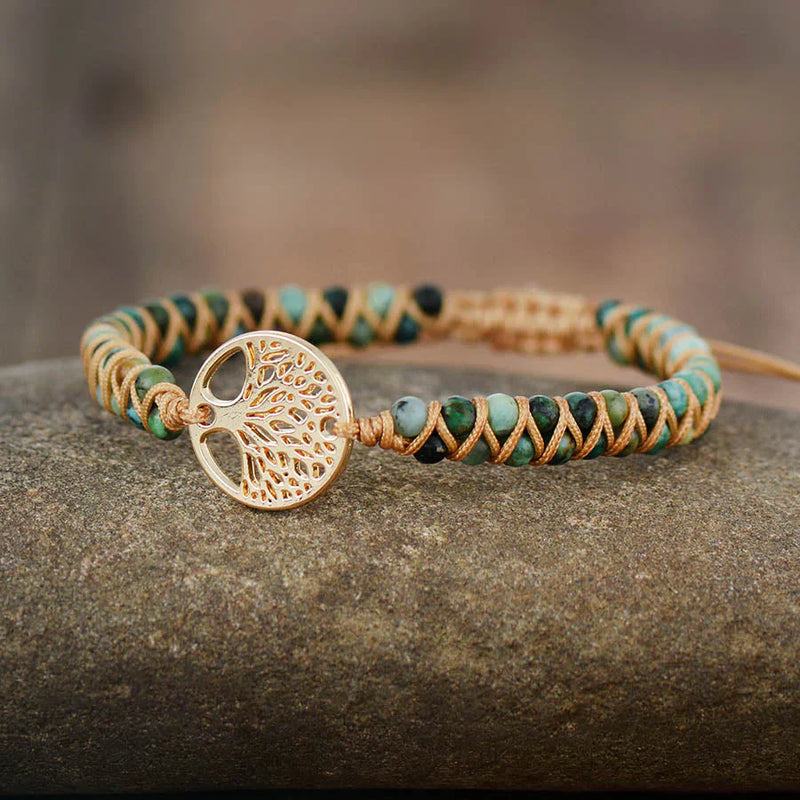 Tree of Life Bracelet with African Turquoise