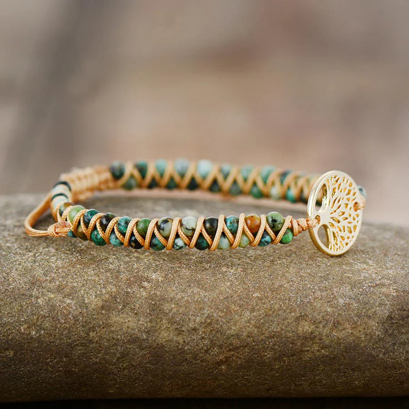 Tree of Life Bracelet with African Turquoise