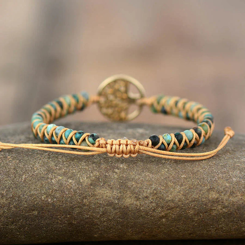 Tree of Life Bracelet with African Turquoise