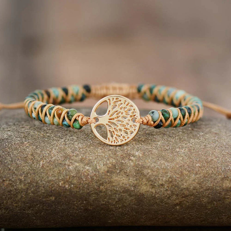Tree of Life Bracelet with African Turquoise