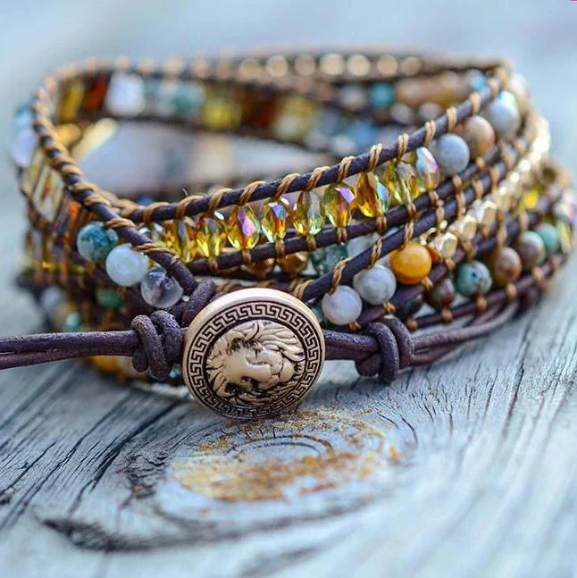 Lunar Elegance Agate Bracelet