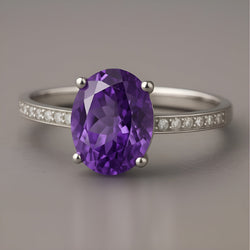 Ava - Amethyst Ring