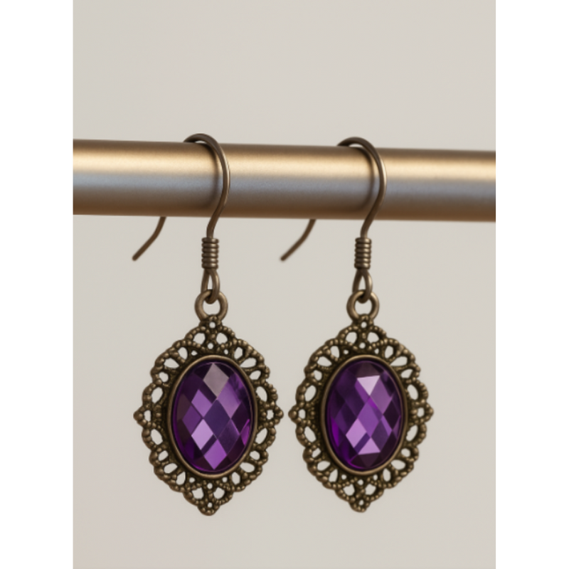 Luna - Amethyst  Earrings