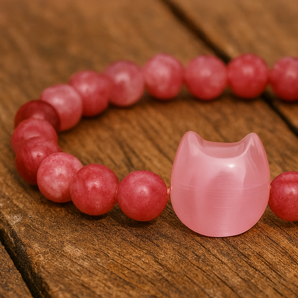 Charming Pink Cat Bracelet