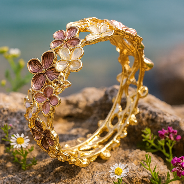 Radiant Harmony Gold Blossom Bracelet