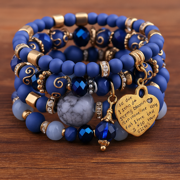 Serenity Blue Love Bracelet Duo